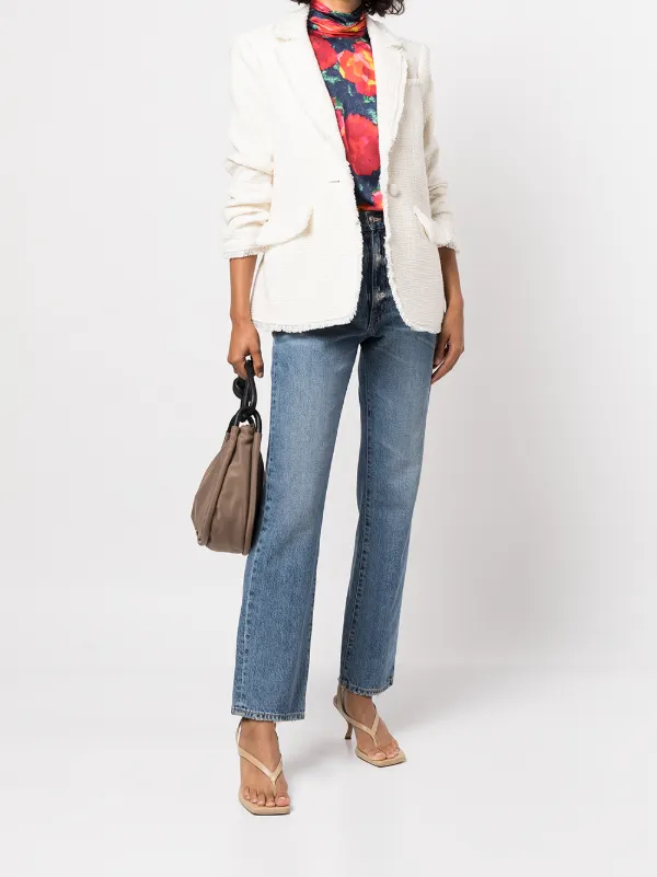 ジャケット CHLOE WHITE COTTON BLEND BLAZER Chloé Tailored Jacket In Cotton Mix Jacquard | Chloé US