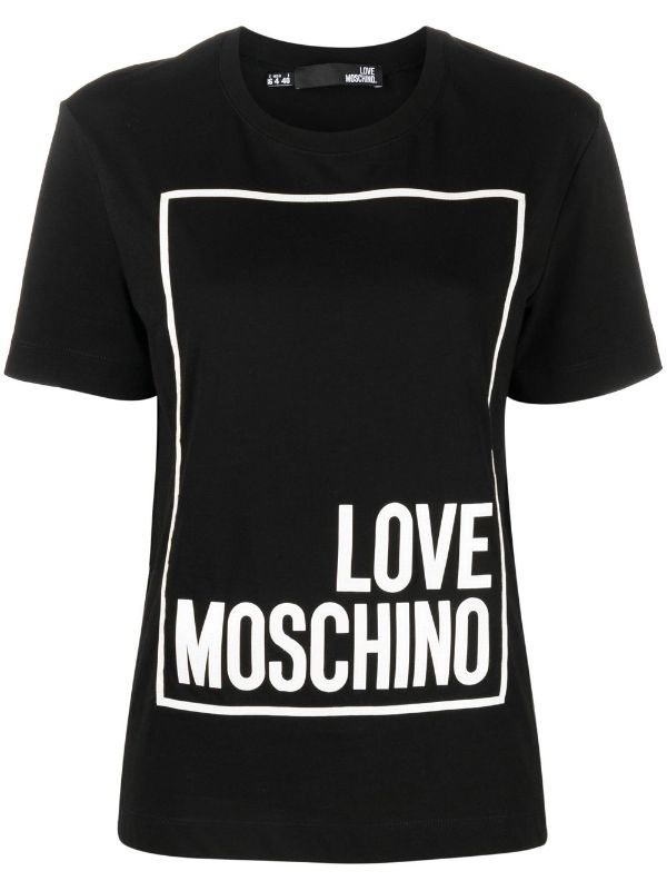 Love Moschino logo-print Cotton T-Shirt - Farfetch