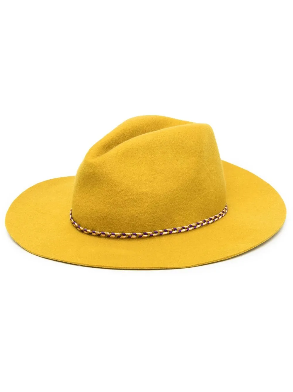 

Forte Forte braided-band wool fedora - Yellow