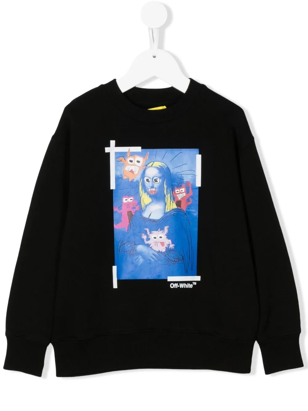 

Off-White Kids Monsterlisa-print crew-neck sweatshirt - Black