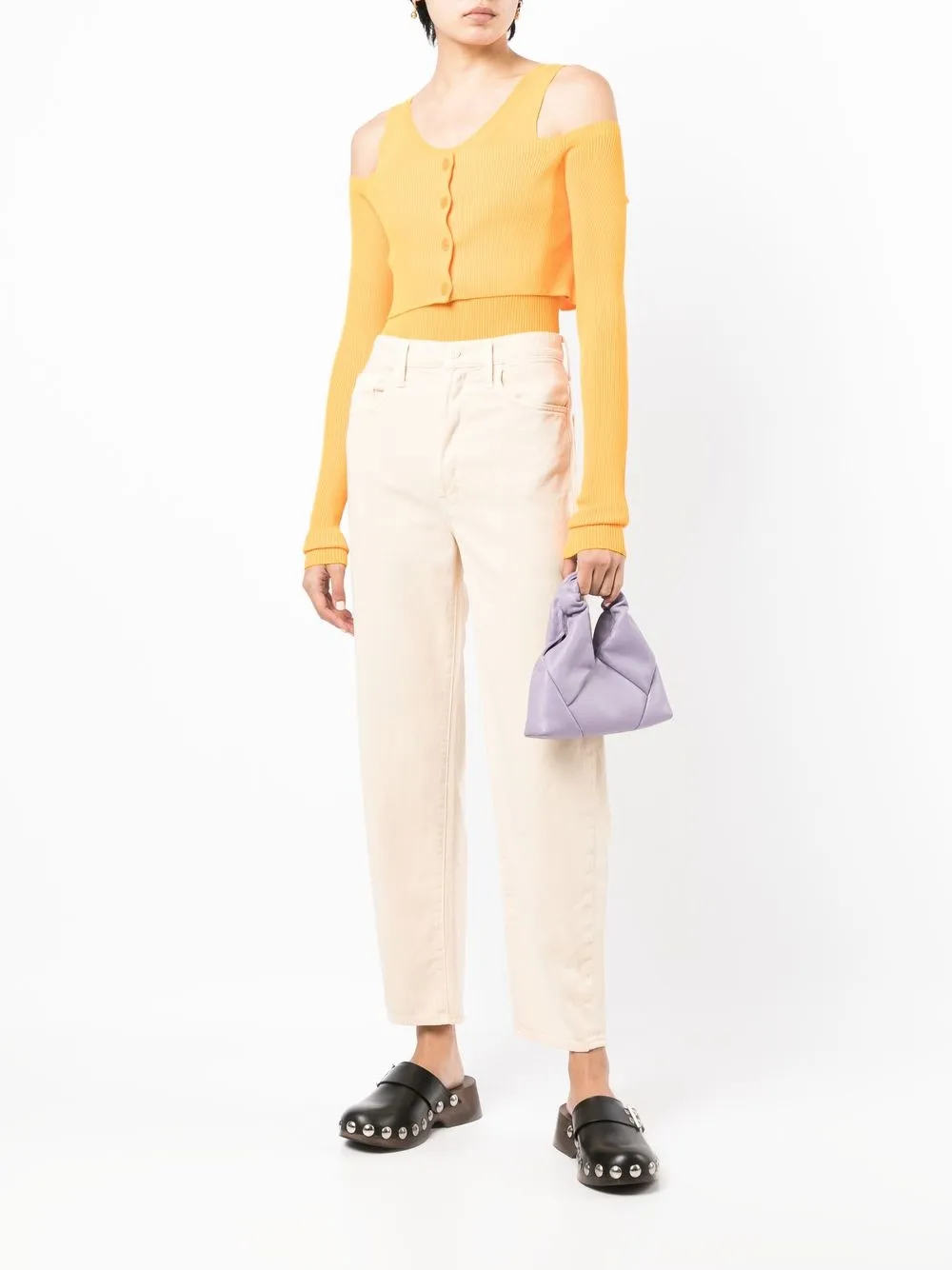 MOTHER Cropped jeans - Geel