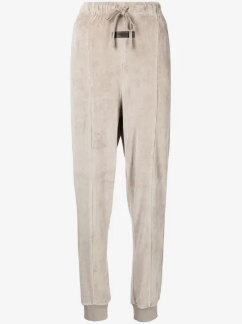 FEAR OF GOD ESSENTIALS tapered velour track pants