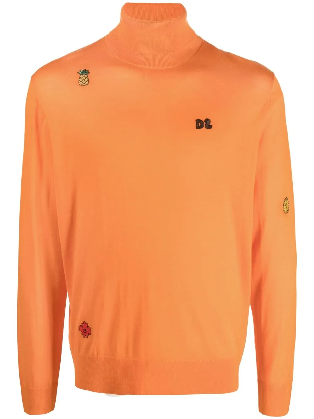 

Dsquared2 embroidered-motif turtleneck jumper - Orange