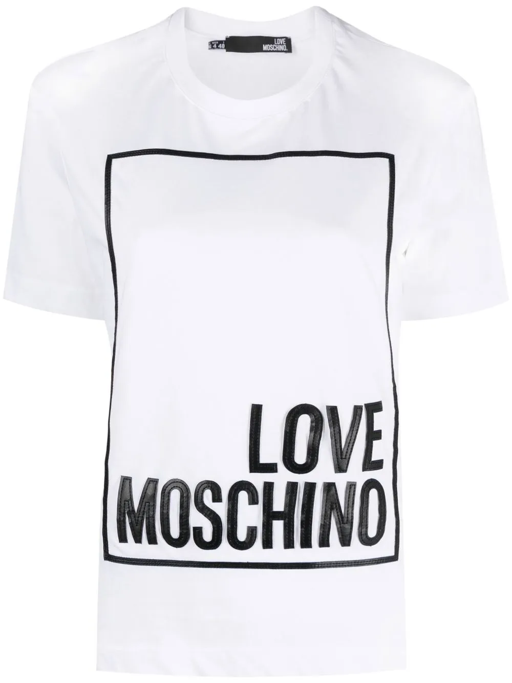 

Love Moschino playera con logo estampado - Blanco