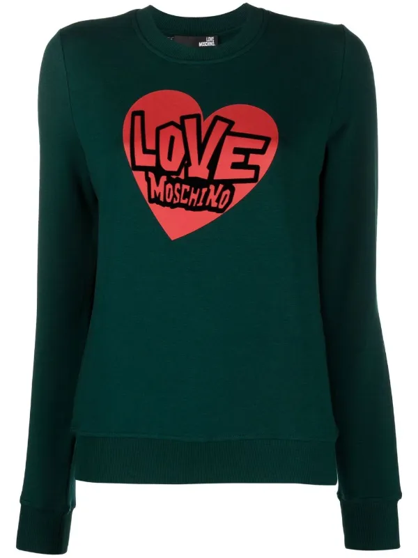 love moschino heart logo sweatshirt
