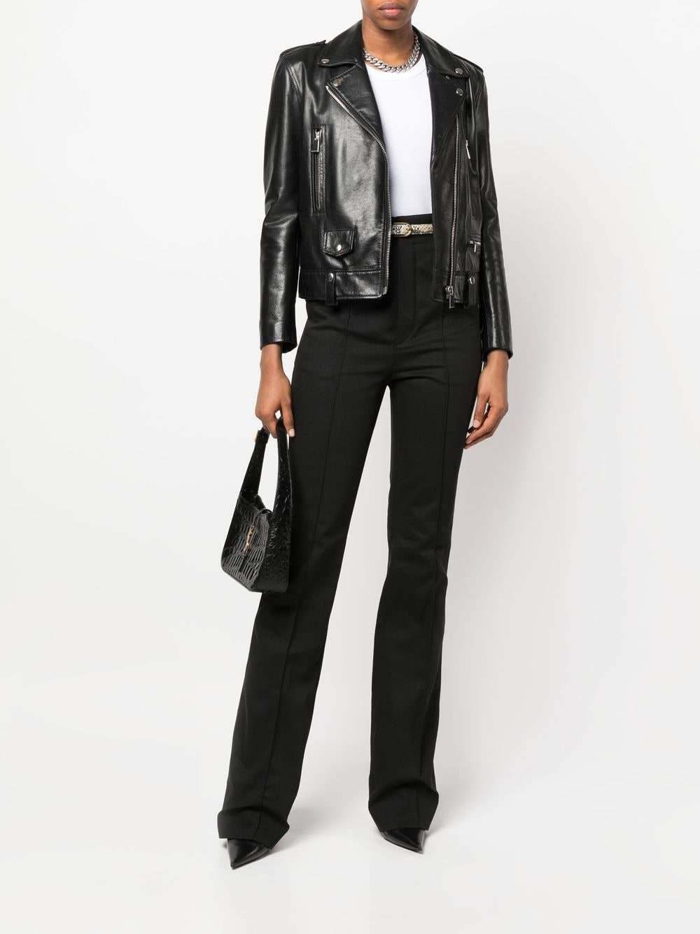 Saint Laurent High waist pantalon - Zwart