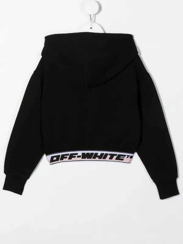 Off white shop crop top hoodie