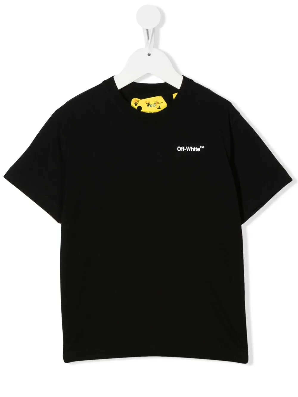 

Off-White Kids playera con cuello redondo y logo - Negro