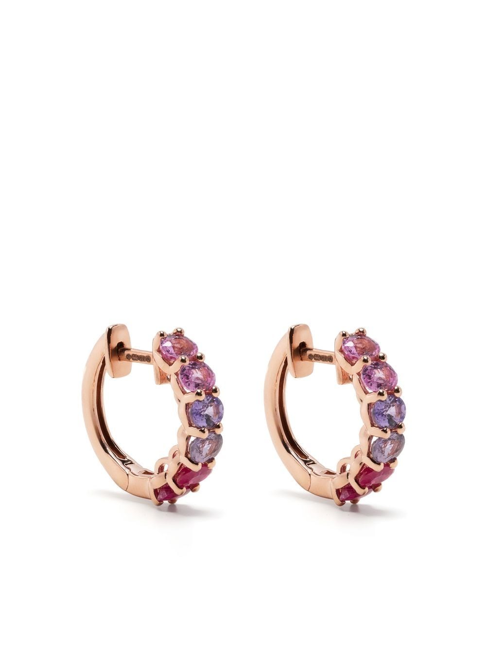 Roxanne First 14kt Rose Gold Chunko Earrings In Pink