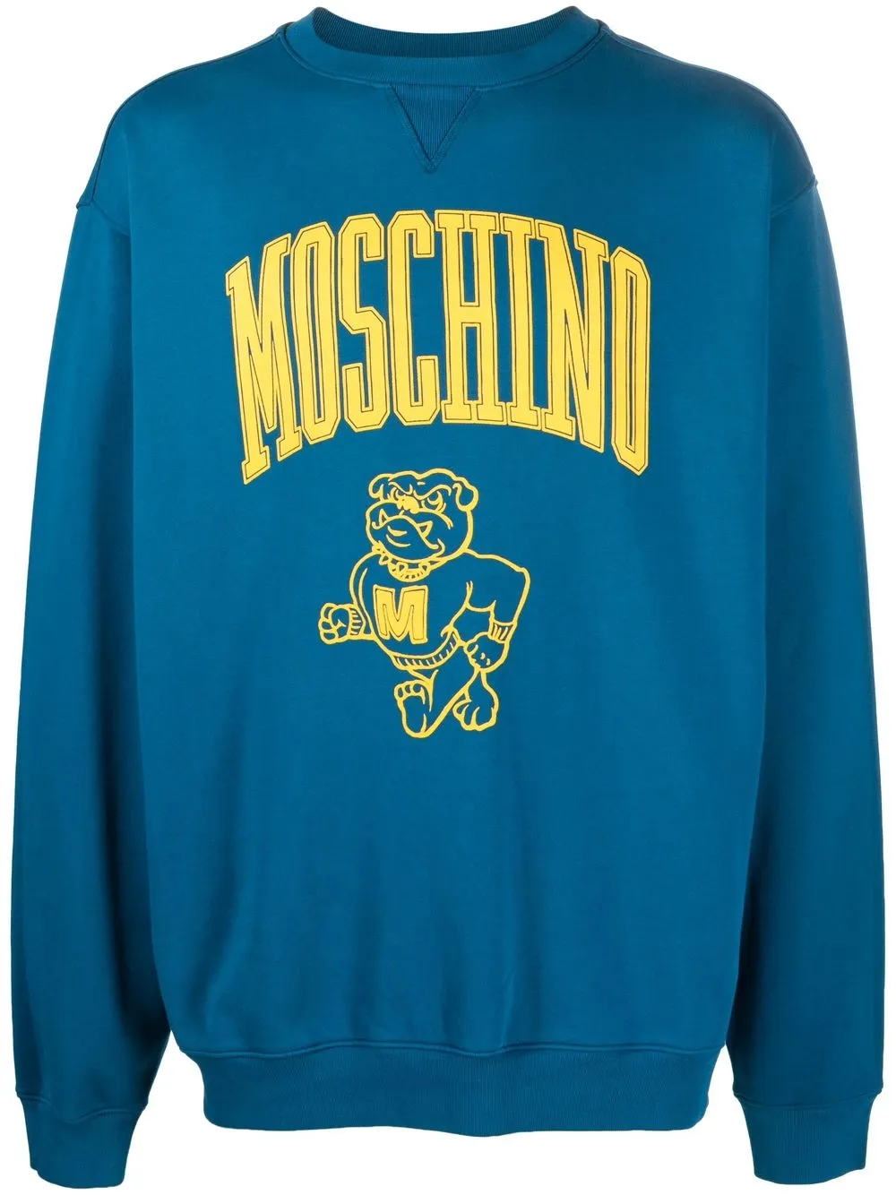 

Moschino sudadera con logo estampado - Azul