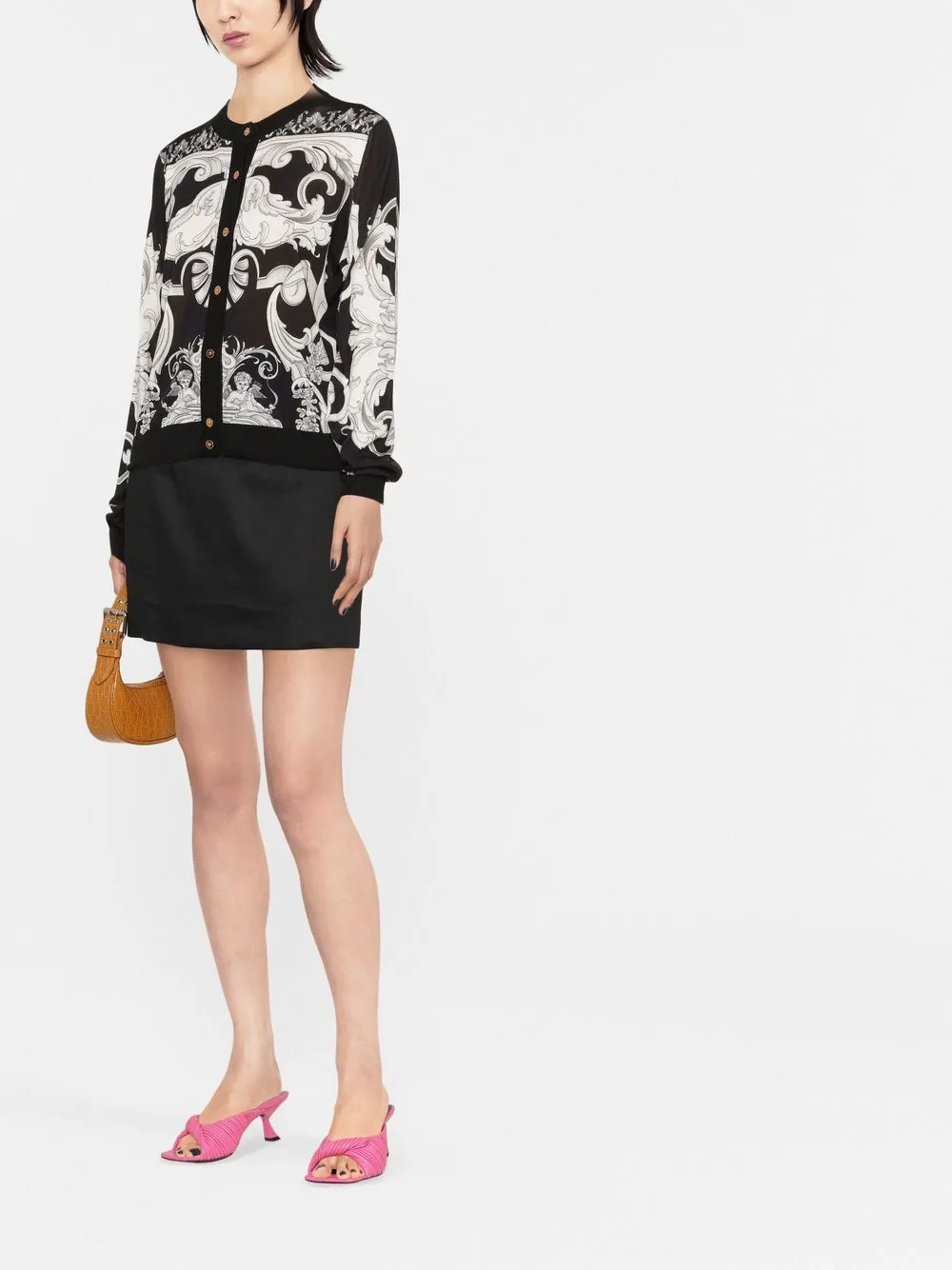 Versace Zijden vest - Zwart