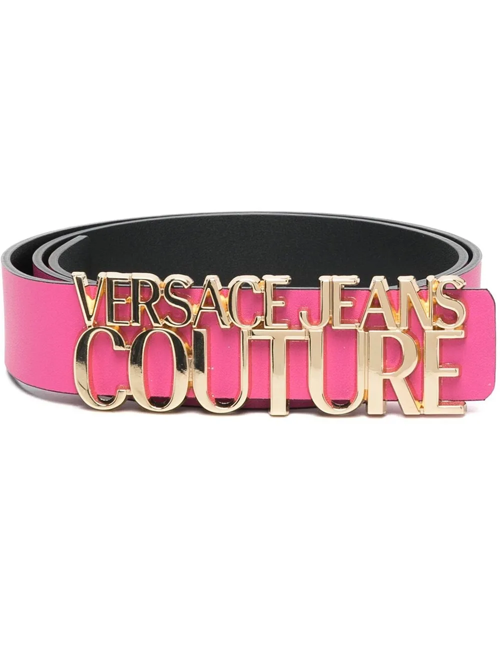 

Versace Jeans Couture cinturón con hebilla y letras del logo - Rosado