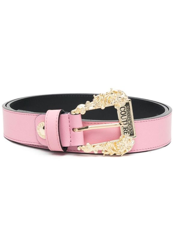 versace baroque buckle leather belt