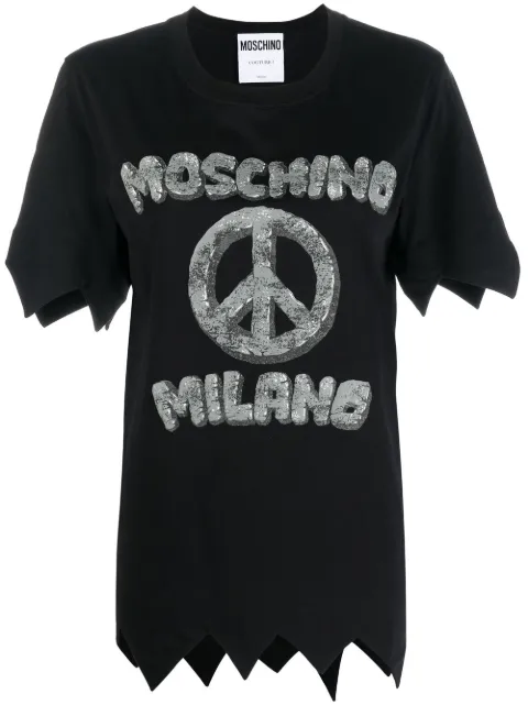 Moschino logo-print detail T-shirt