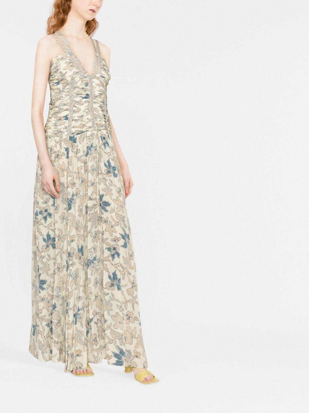 Ulla Johnson Maxi-jurk met bloemenprint - Beige