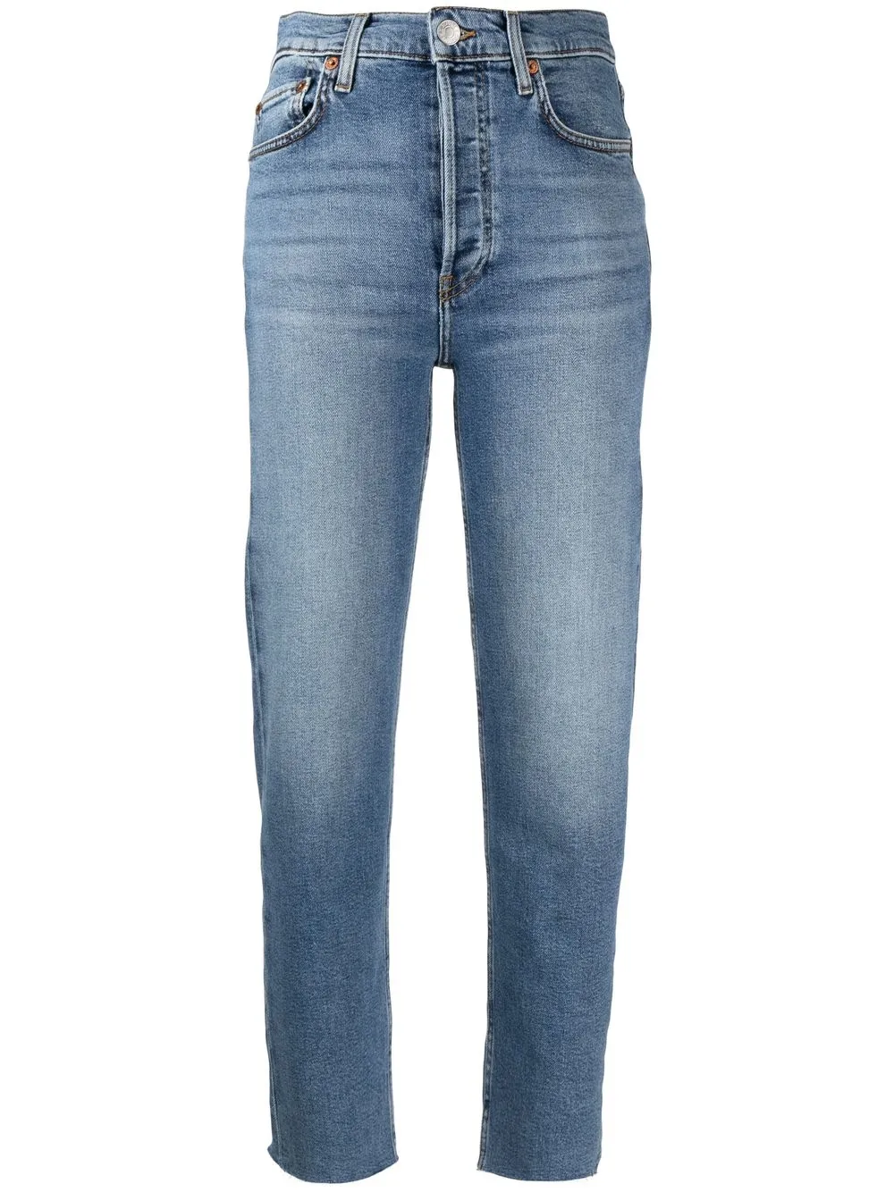 

RE/DONE '70s Stove Pipe mid-rise jeans - Blue