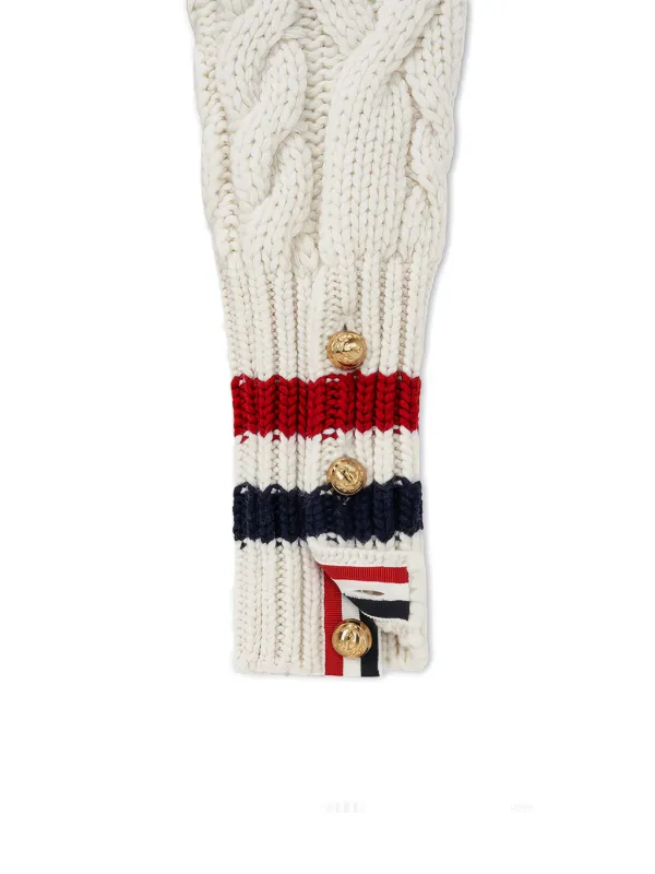 Thom Browne ケーブルニット Vネックセーター | ニュートラル