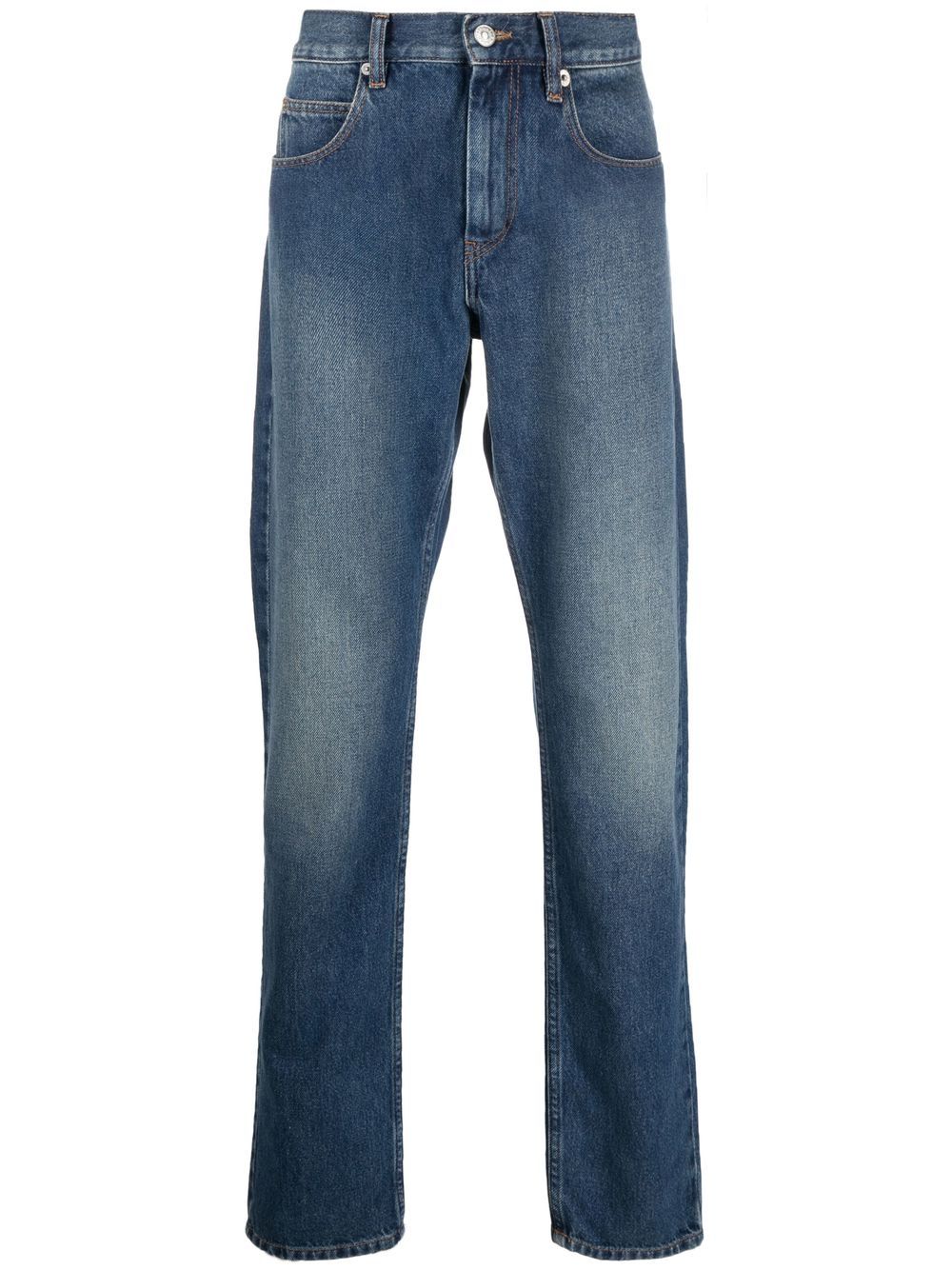Isabel Marant Straight-leg Mid-wash Jeans In Blue