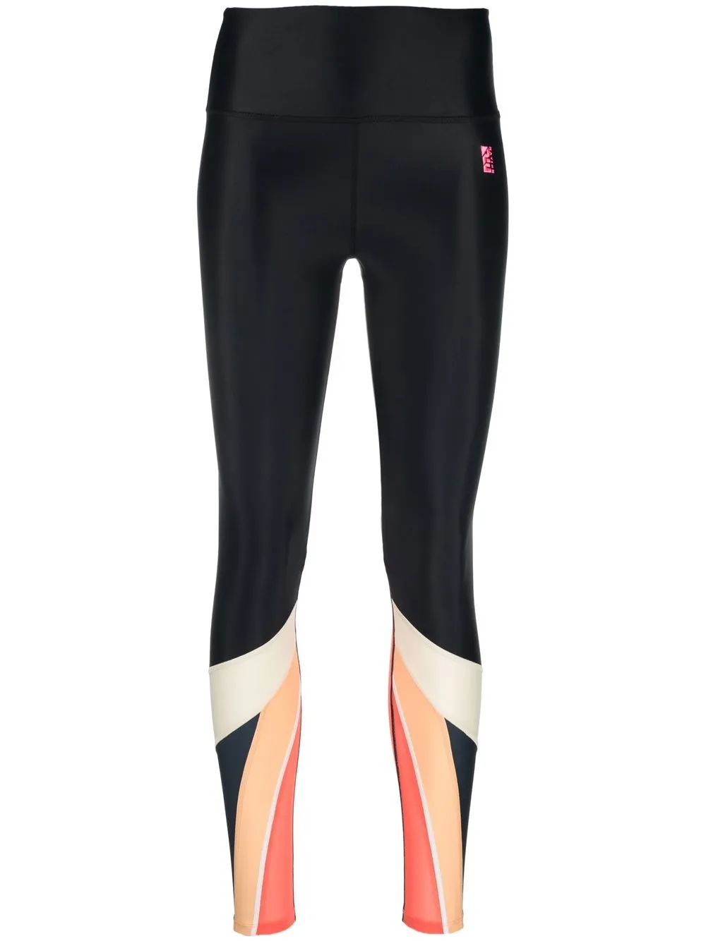 

P.E Nation leggins con diseño color block y logo estampado - Negro