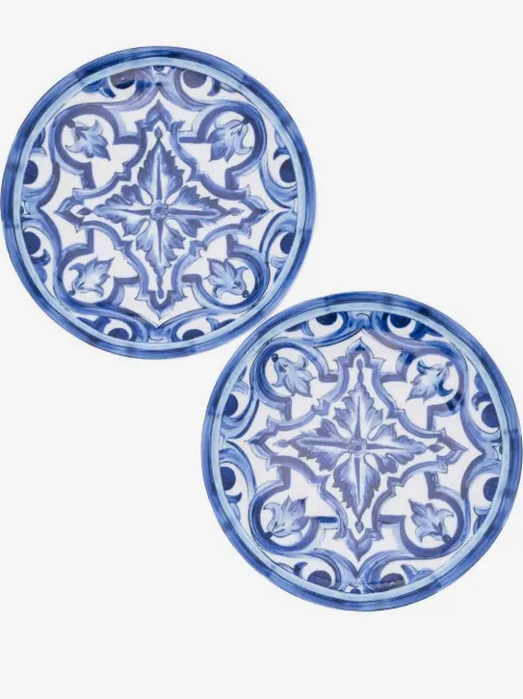 Dolce & Gabbana set of two patterned bread plates