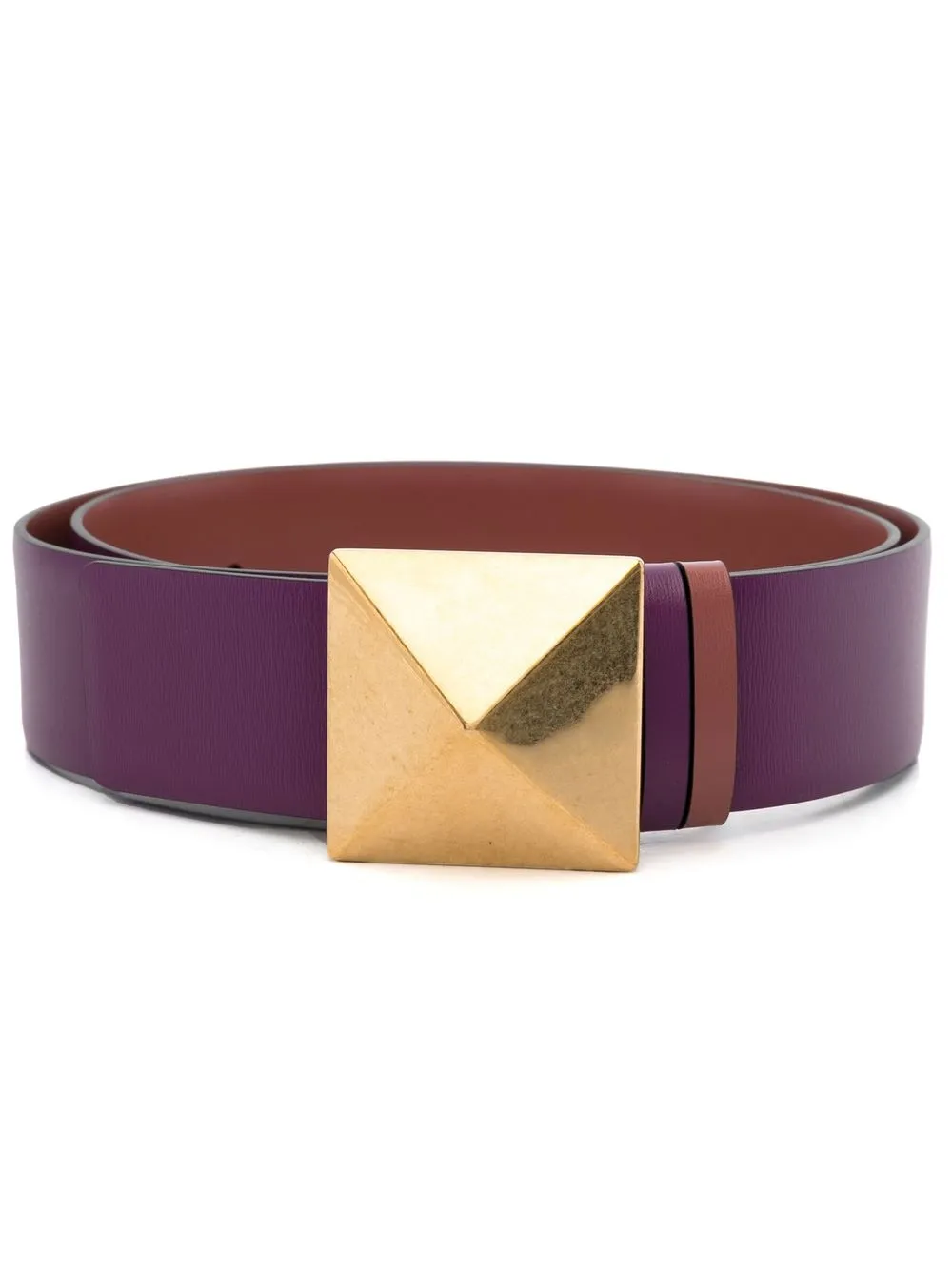 

Valentino Garavani cinturón Roman Stud reversible - Morado
