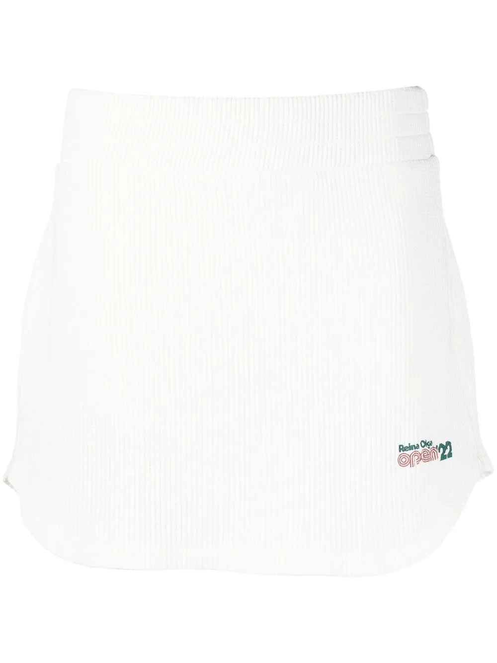 

Reina Olga Maria logo-print skirt - White