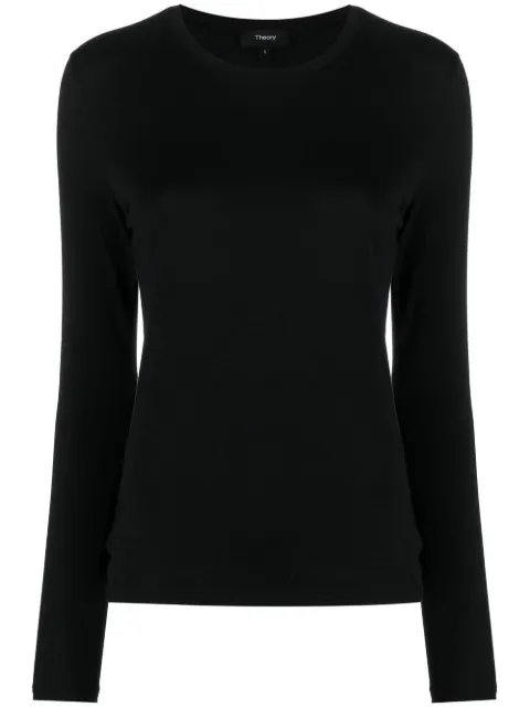 Theory t-shirt en coton à manches longues 