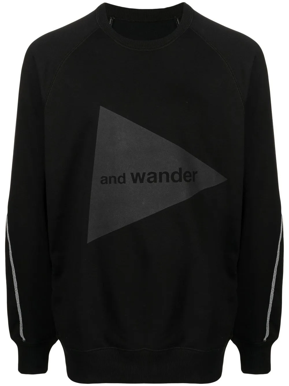 

and Wander sudadera con logo estampado - Negro