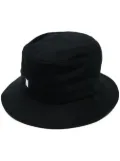 Norse Projects monogram-embroidered bucket hat - Black
