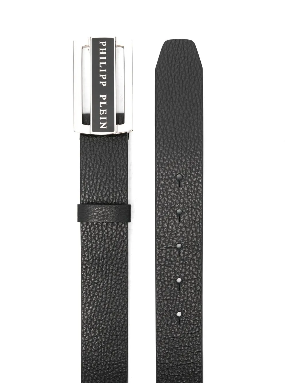 Affordable Philipp Plein logo-plaque leather belt Men