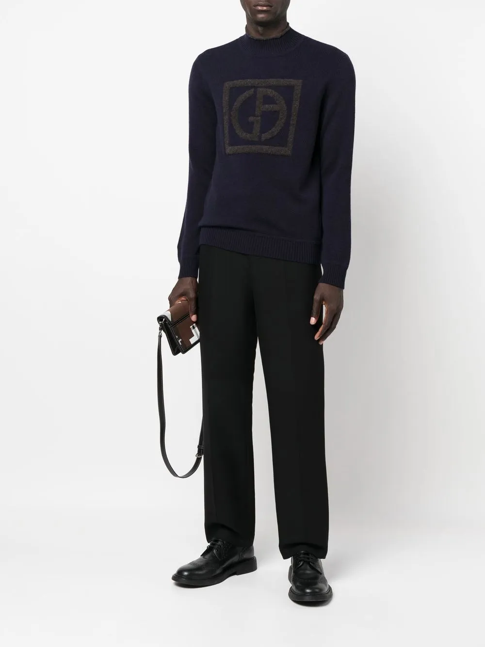 Giorgio Armani suéter con logo en relieve | Suéteres | Image 2