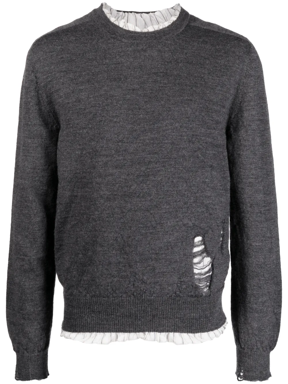 distressed wool jumper | Maison 