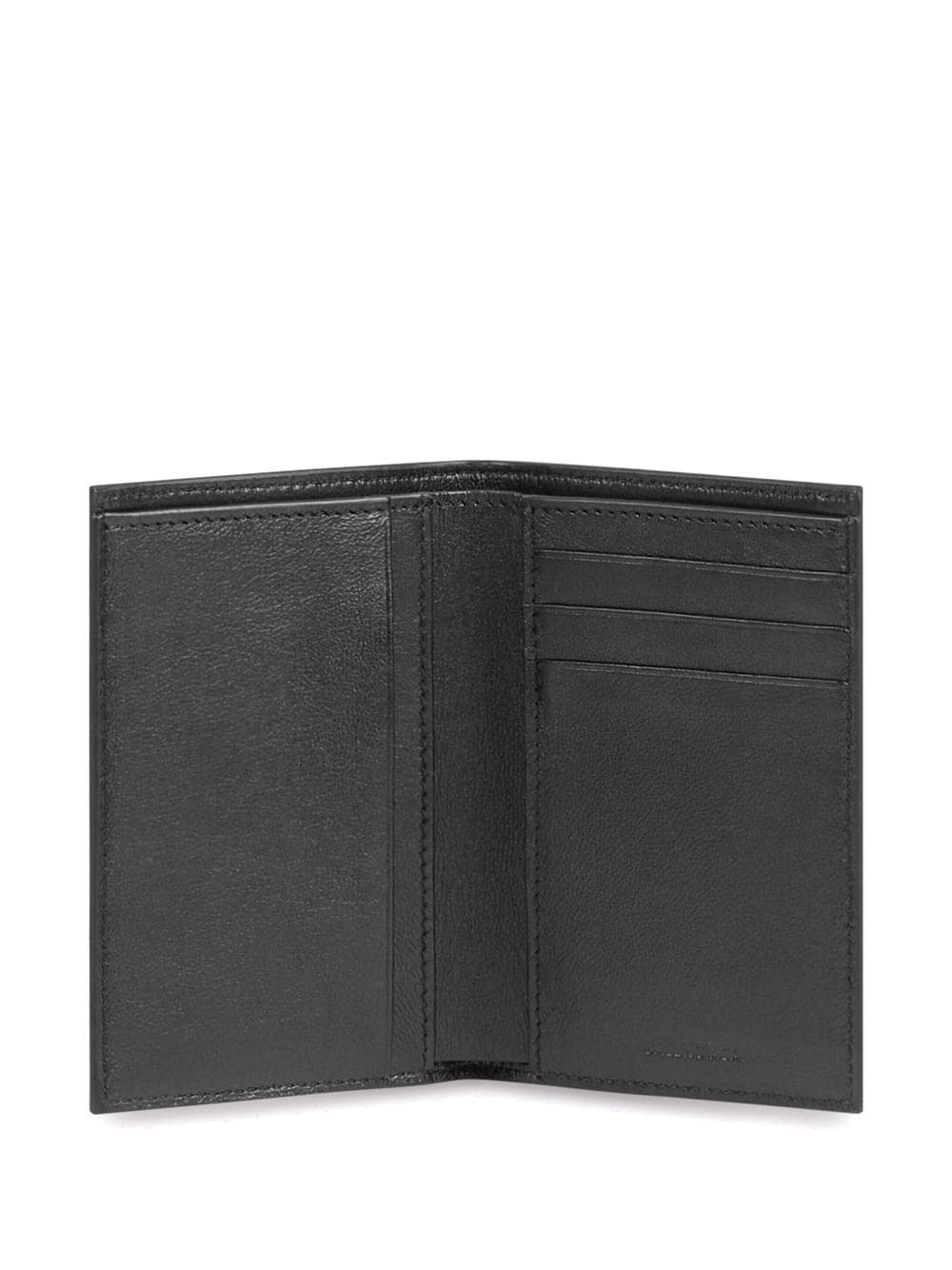 Shop Balenciaga Logo-print Detail Foldover Wallet In Black