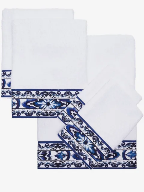 Dolce & Gabbana set de cinco toallas de tejido de rizo en algodón
