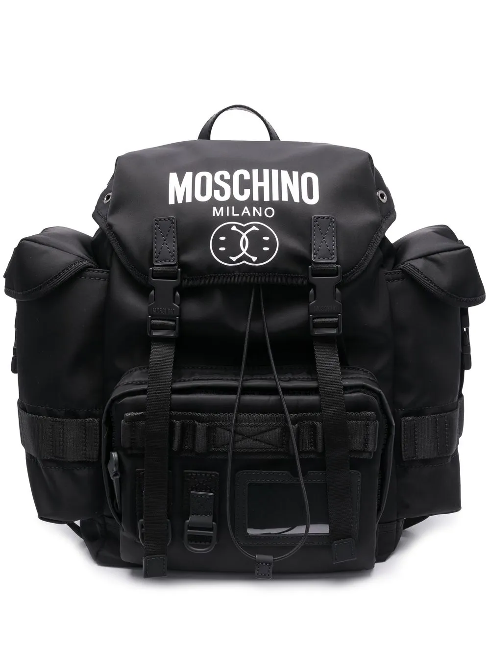 

Moschino logo-print backpack - Black