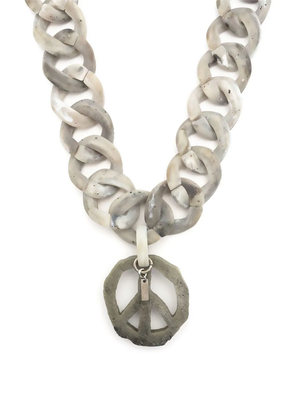 

Moschino collar de cadena con dije de paz - Gris