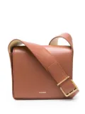 Jil Sander medium leather shoulder bag - Brown