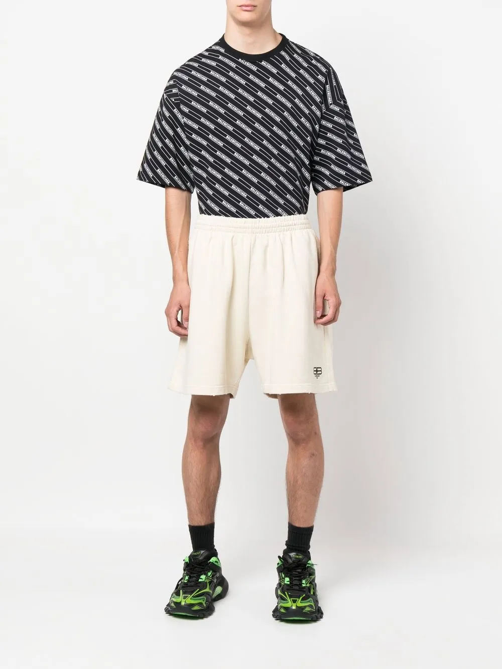 Balenciaga Fleece shorts - Beige