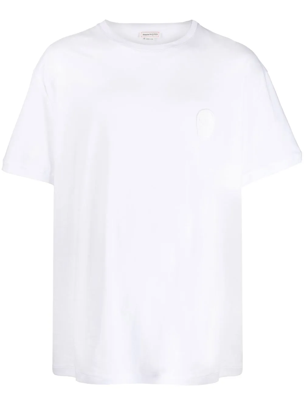 

Alexander McQueen playera con parche de calavera - Blanco