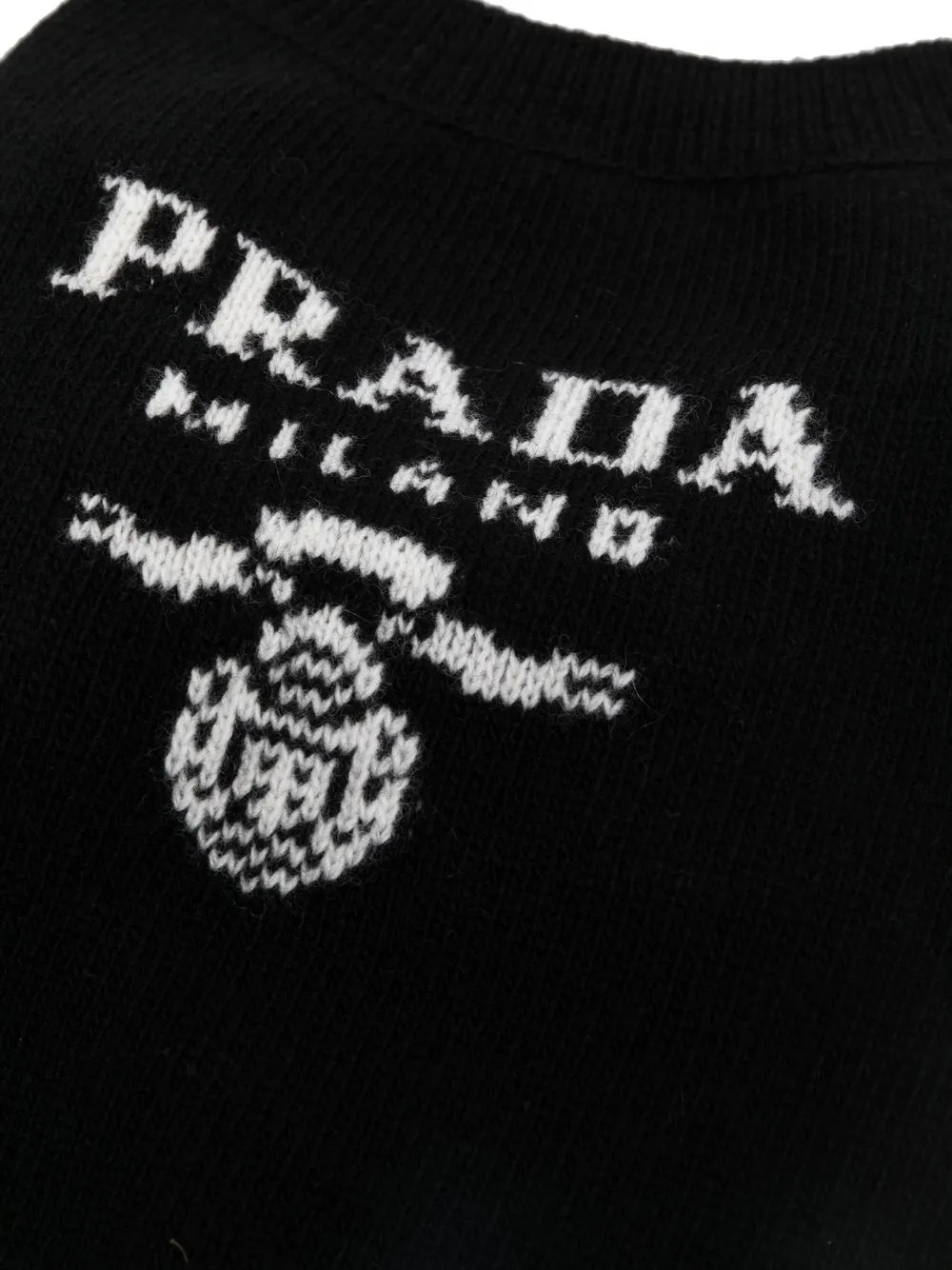 Prada Intarsia trui Zwart