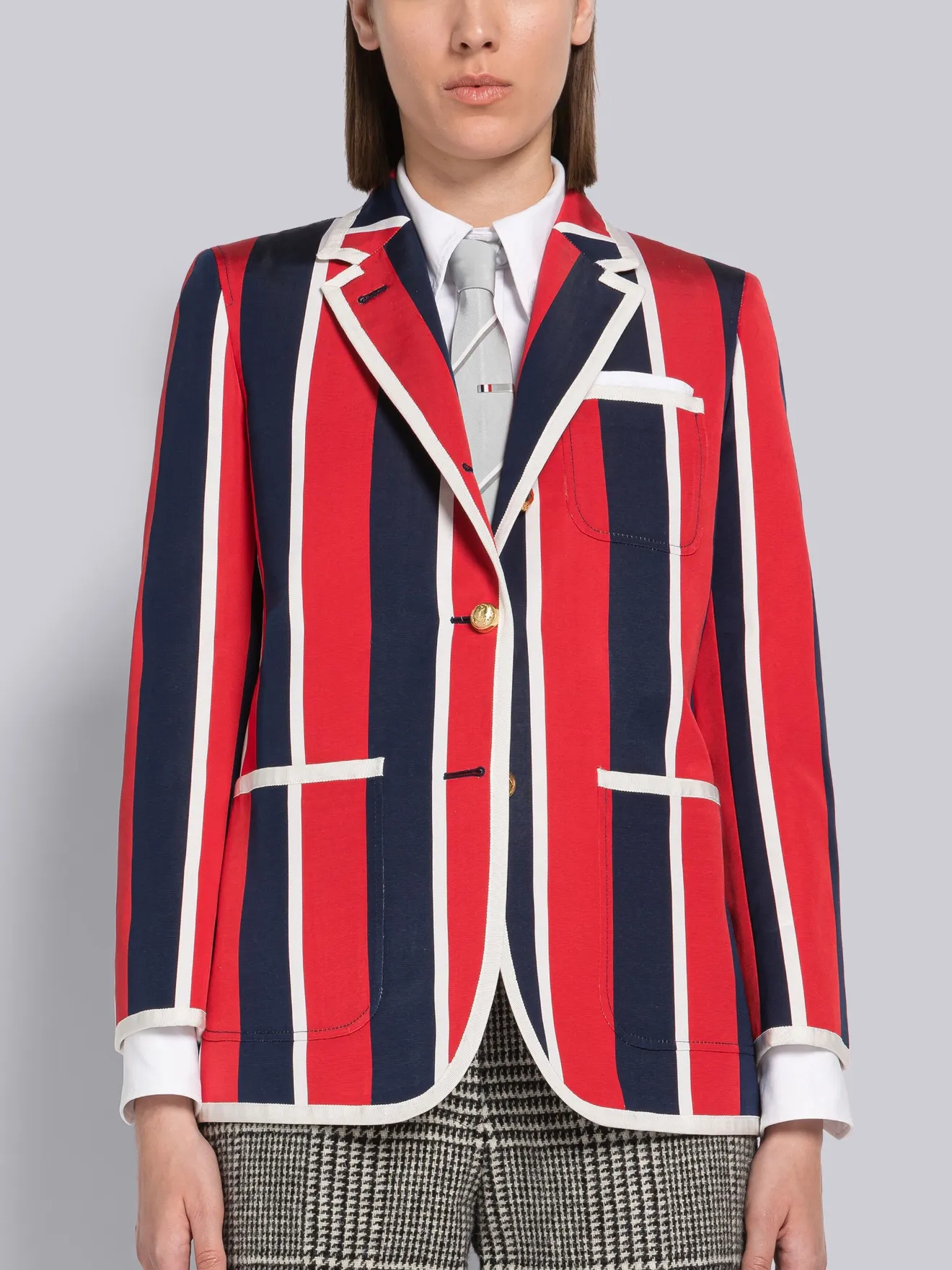 Stripe Silk Cotton Mogador Tipping Sack Sport Coat Thom Browne Official