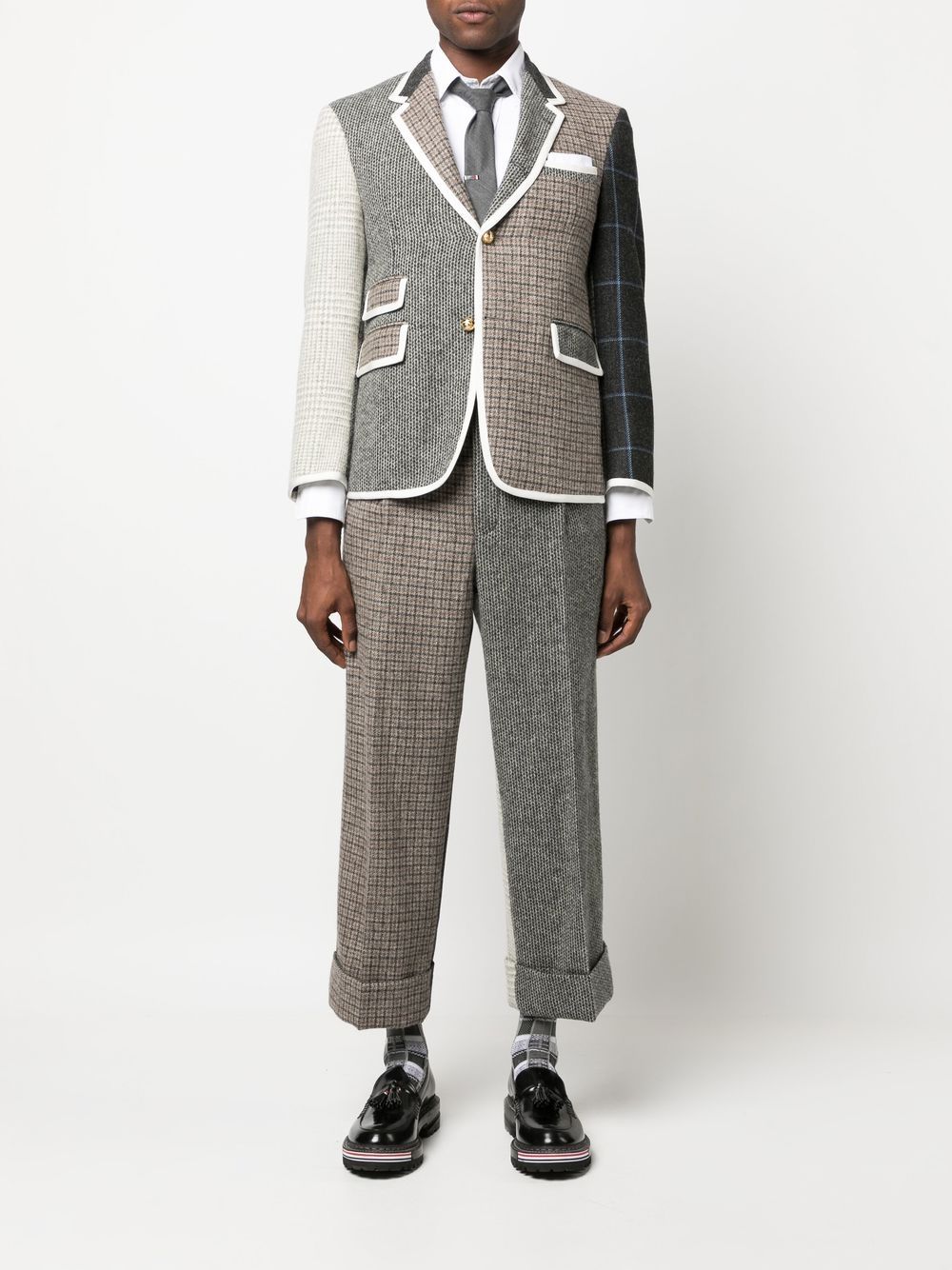 Thom Browne Blazer met enkele rij knopen - Grijs