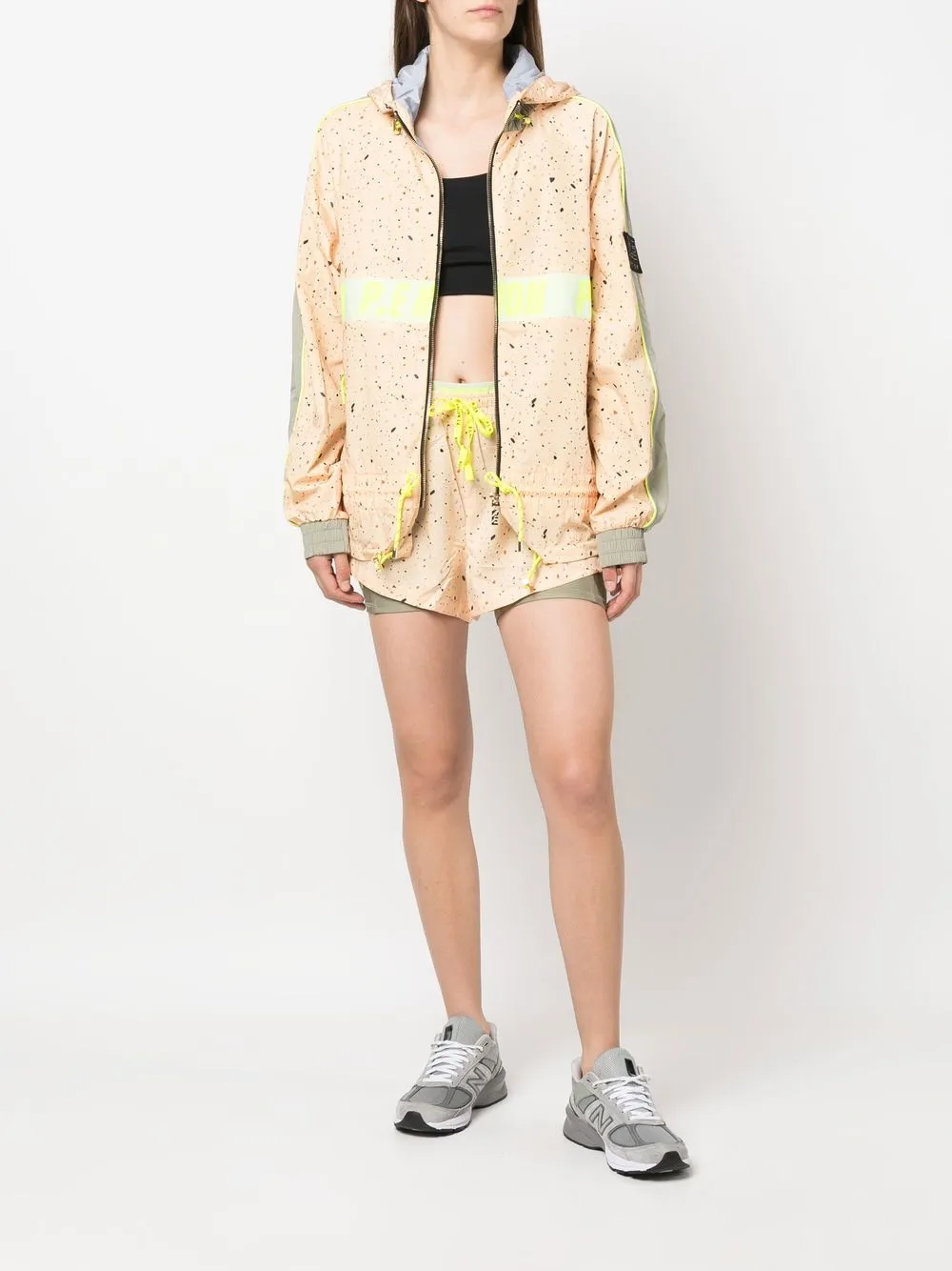 Image 2 of P.E Nation Alignment abstract-print shorts