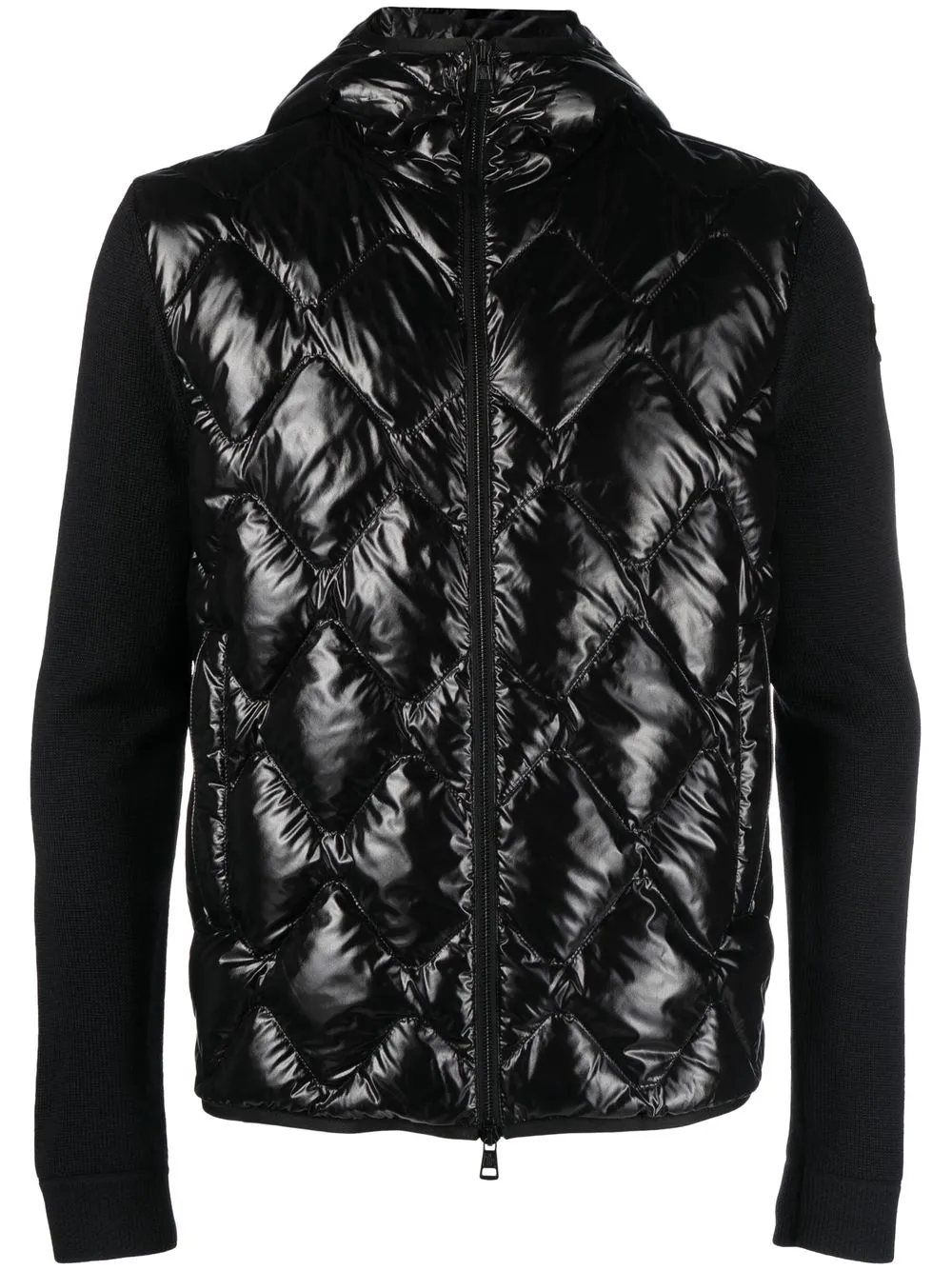 

Moncler cárdigan tejido con panel capitonado - Negro