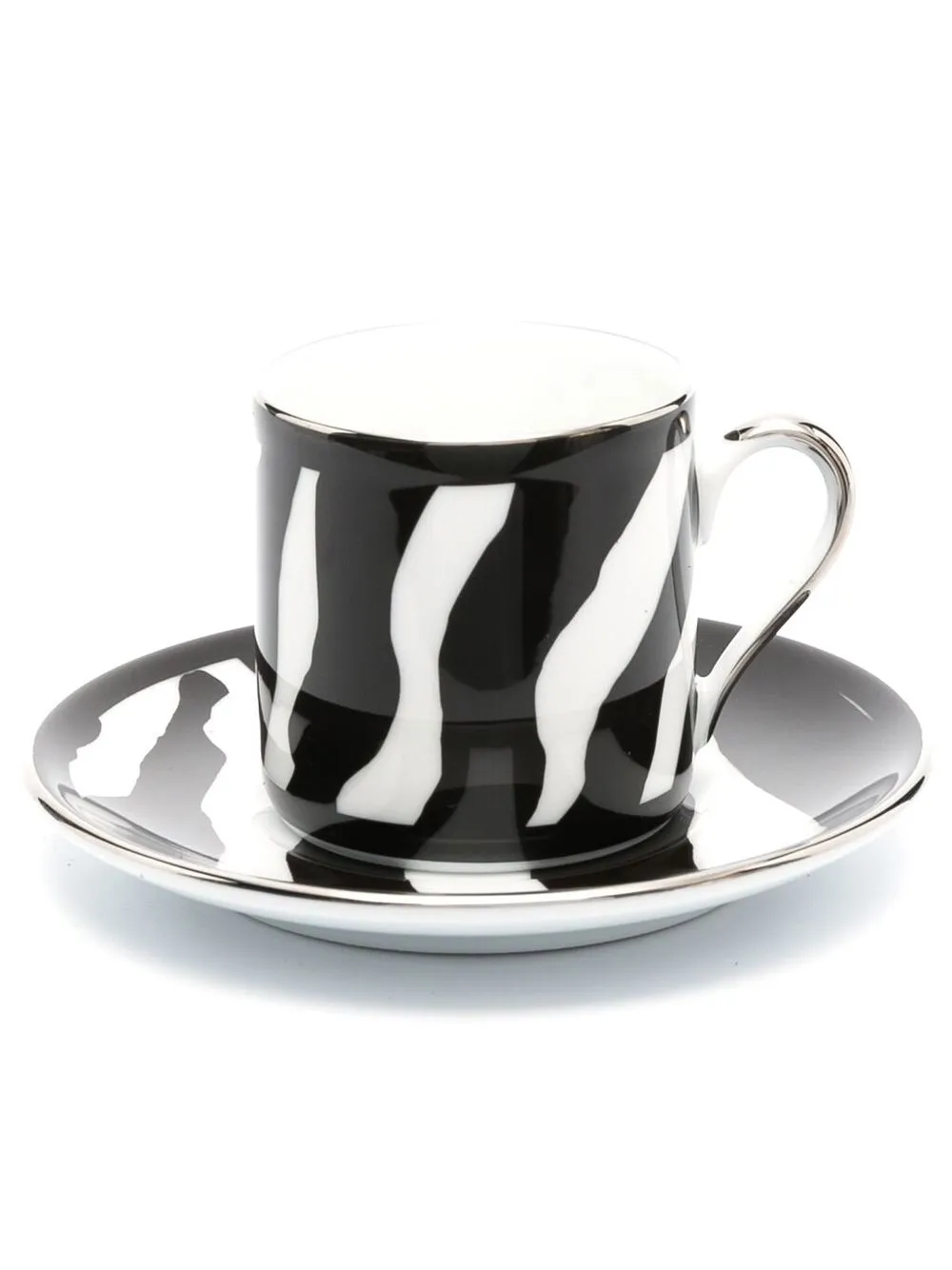 

Dolce & Gabbana set de plato y espresso con motivo de cebra - UZ003 - ZEBRA