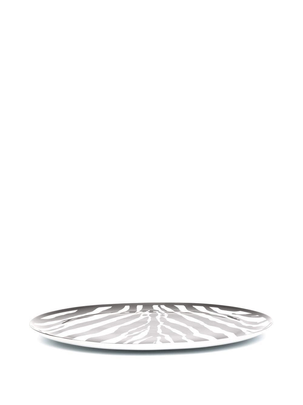 Shop Dolce & Gabbana Zebra-print Oval Serving Plate In Uz003 - Zebra