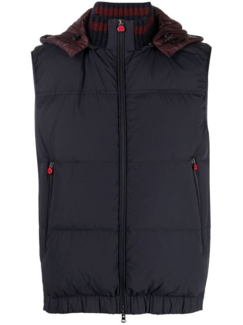 Kiton feather-down padded gilet