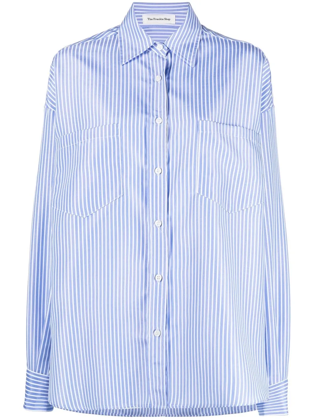 

The Frankie Shop Georgia oversized pinstripe shirt - Blue