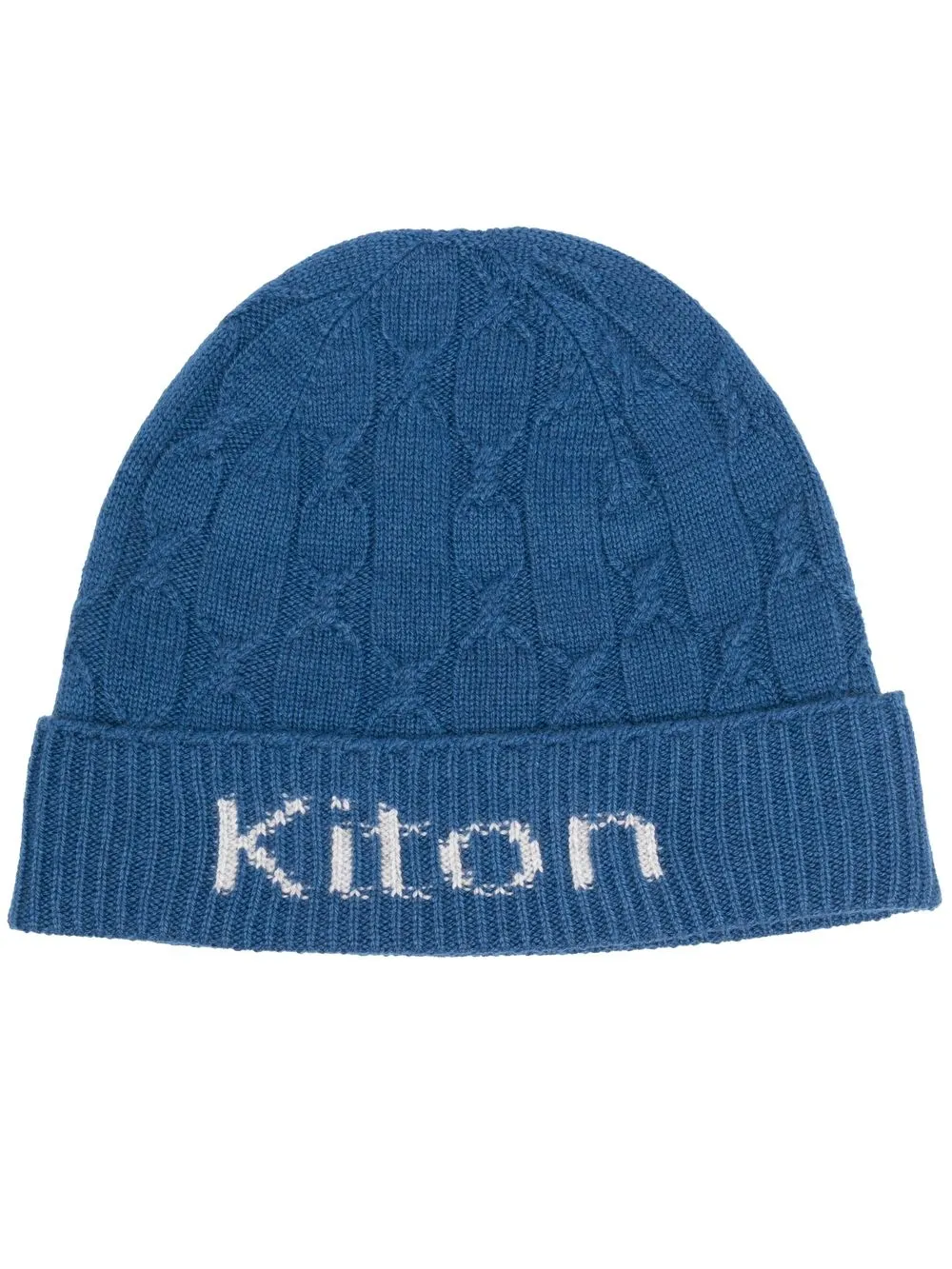 

Kiton cable-knit cashmere beanie - Blue