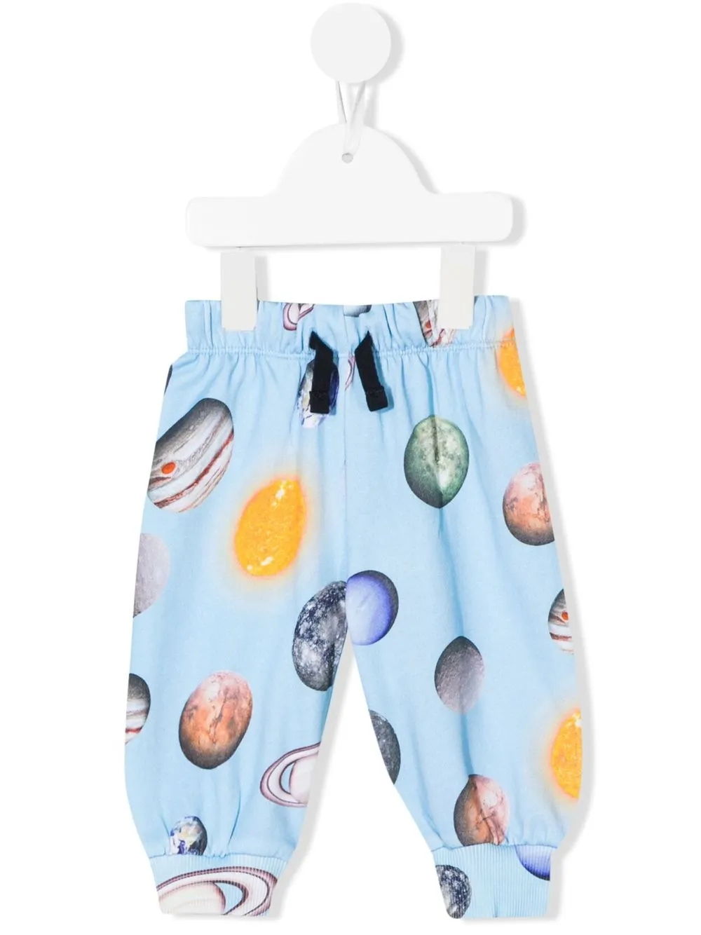 Molo Babies' Planet-print Track Pants In Blue